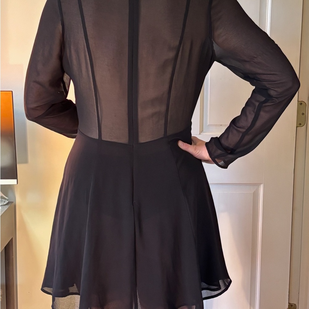 Sexy yet tasteful Privacy Please Black Sheer Dress - Picture 3 of 3